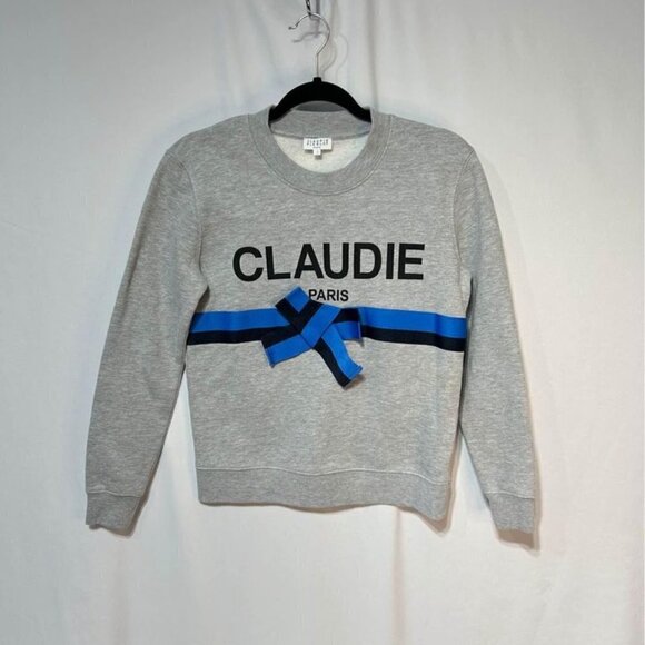 Woman’s CLAUDIE PIERLOT Paris sweatshirt with bow detail. New condition. Size 1. - Picture 14 of 16